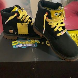 LIKE NEW! Sponge Bob limited edition kids timberlands